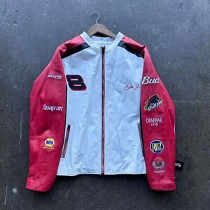Vintage Dale Earnhardt Jr Leather NASCAR Jacket NWT Size XL